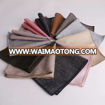 Mens Wool Handkerchief,Wool Fabric Square Pocket For Winter