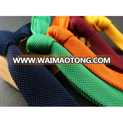 Korean style men's knitted tie,manufacturers wholesale solid color British ties,normal type men ties for performance