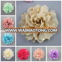 2017 now Europe style 10CM 3d bronzing Dot Chiffon fabric flower in decoration flowers in stock